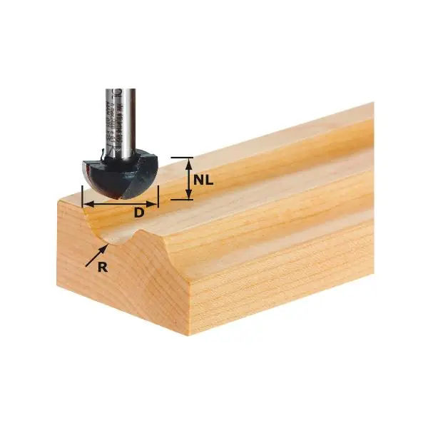 Odeslání Ihned FESTOOL vykružovací fréza HW ø 8 R4, stopka 8 mm (490983)