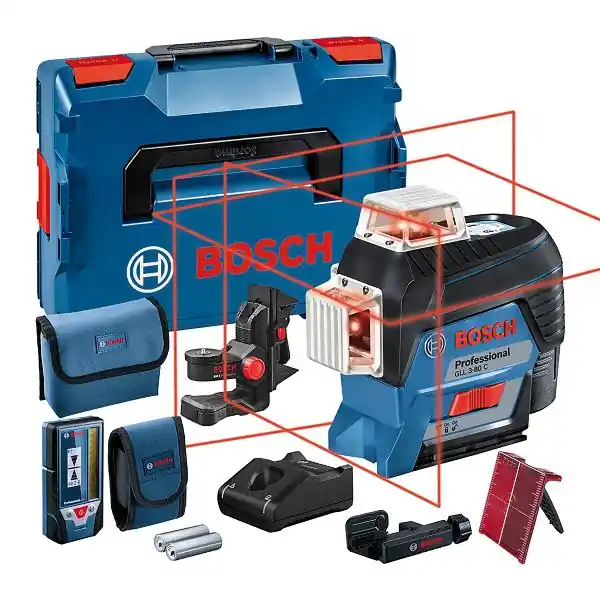 BOSCH Multifunkční liniový laser GLL3-80C + baterie + BM1 + LR7 + L-Boxx Akční Nabídka