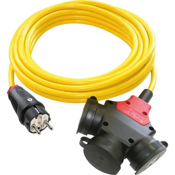 Prodlužovací kabel PCE 3-násobný K35 3G1,5 délka 5 m IP44 Top Prodej