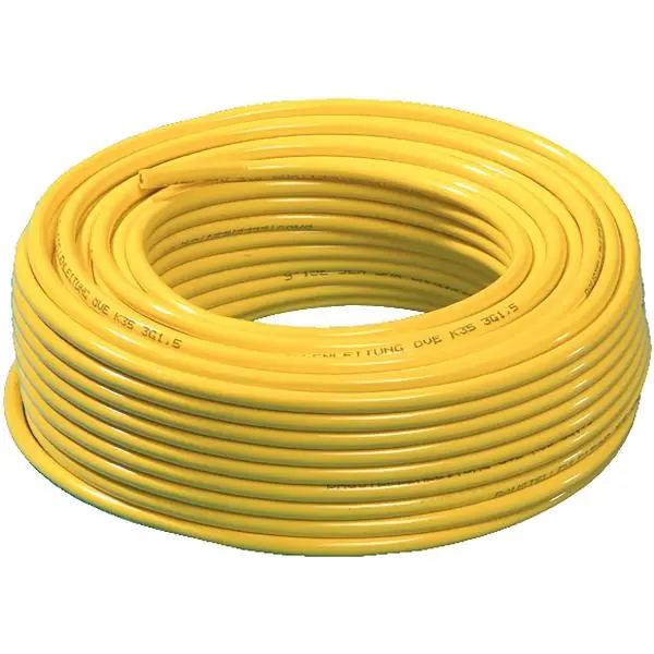 PCE PVC stavební kabel žlutý K35 5G2.5 délka 50m Nová Kolekce