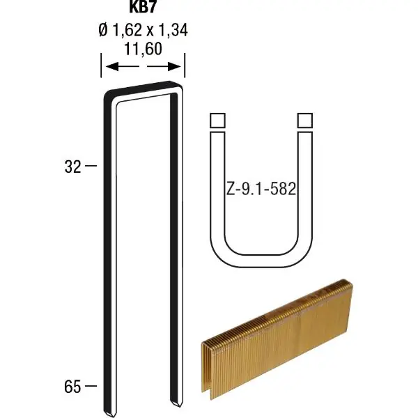 Rychlé Dodání Sponky typ KB7 64 mm z ocel. drátu pozink a tvrzeno (8000 ks)