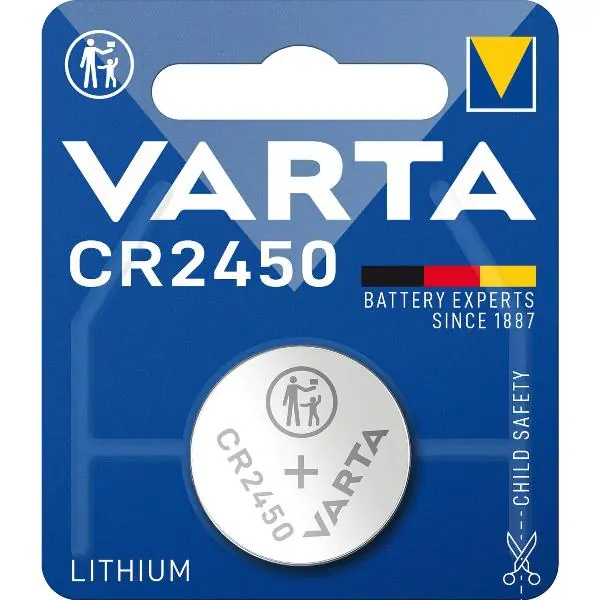 Značkový VARTA knoflíková baterie CR 2450 3 Volt (1ks)