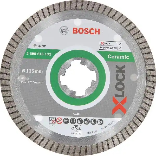 Horká Nabídka BOSCH X-LOCK diamantový řezný kotouč Best extra clean turbo 125x1,4 mm