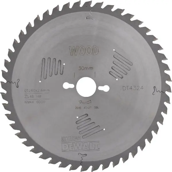 DEWALT pilový kotouč HW ø 260x2,6x30 mm Z48 (WZ) pozitiv Jen Po Omezenou Doba