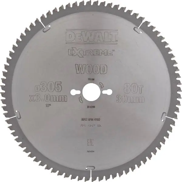 DEWALT pilový kotouč HW ø 305x3,2x30mm Z80 (TR/FZ) negativ Aktuální