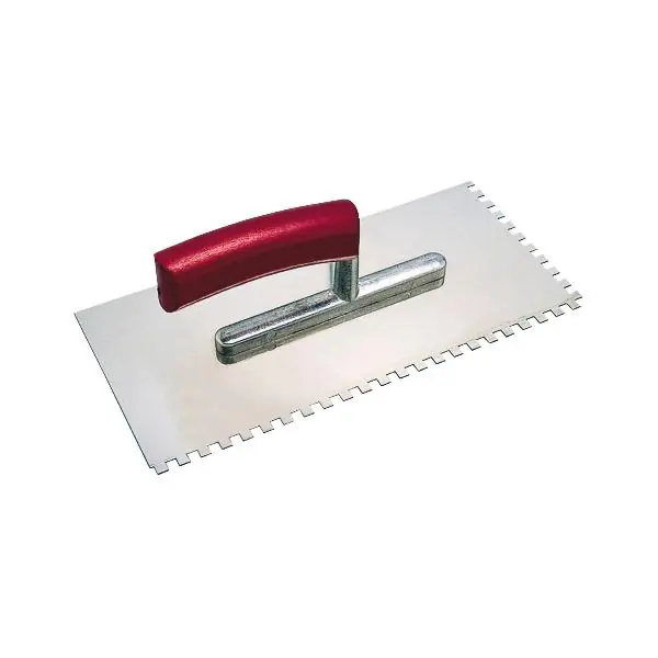 KAUFMANN hladítko 280 x 130 mm z nerezové oceli oboustranně vroubky 6 x 6 mm Nejlepší Volba