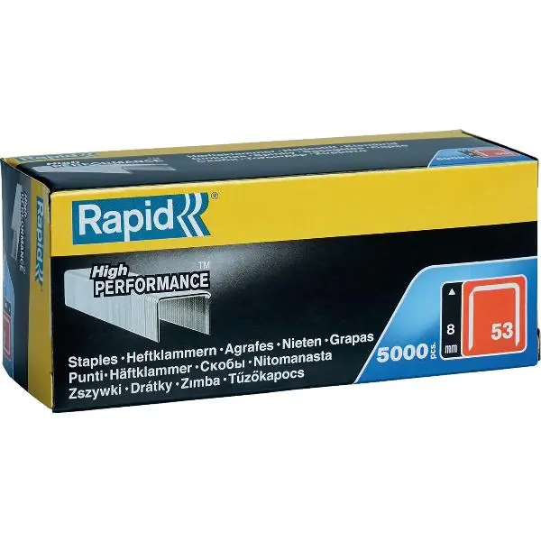 RAPID sponky typ 53, 6 mm, ocelový drát (5000 ks) Poslední Šance