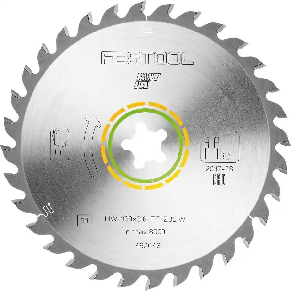 Oblíbený FESTOOL univerzální pilový kotouč HW ø 190 x 2.6 FastFix, 32 zubů (492048)