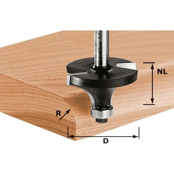 Nejprodávanější FESTOOL zaoblovací fréza S12 HW radius 25 mm stopka 12 mm s ložiskem (491107)