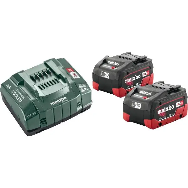 METABO aku-základní sada 2 x 18V / 5,5 Ah LiHD bat. u. ASC 145 nabiječka Výprodej