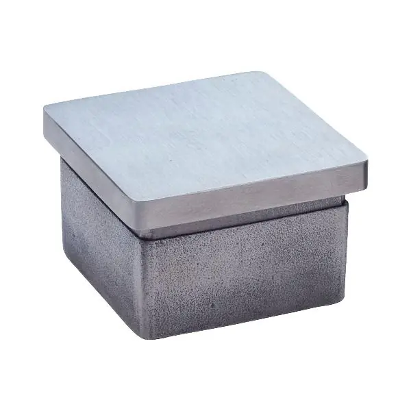 Koncovka hranatá, 30 x 30 mm, nerez broušená V2A Tovární Cena