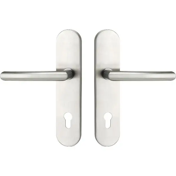 Bezpečnostní sada ARC, klika-klika, PZ 88 mm, nerez mat, vnější štítek 55x247x16 Vysoce Kvalitní