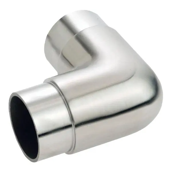 Zahnutá spojka 90° pro trubku ø 42,4 x 2,0 mm, nerez broušená V2A Akční Nabídka