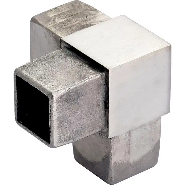 Levný CROSO rohová spojka pro hranatou trubku 40 x 40 x 2,0 mm, nerez V4A