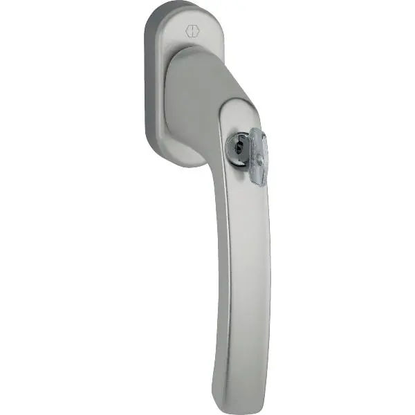 HOPPE okenní klika LIÈGE zamykatelná, 7 x 43 mm, stříbrná Originální