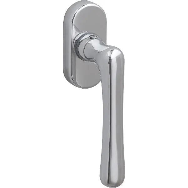 Nejlepší Volba GRUNDMANN okenní klika WG ELEGANT s aretací, čtyřhran 7 x 35 mm, hliník leštěný