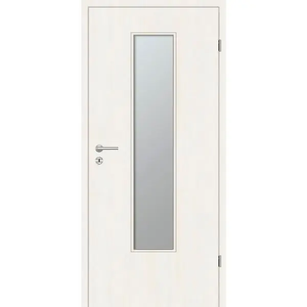 Objednat Nyní DONAU Soft interier. dveře CPL Bianco Authentic podélně sklo EN-M PR 950/2030mm