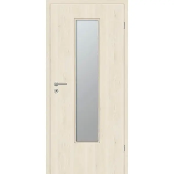 Akční Cena DONAU Soft interier. dveře CPL perlová Authentic podélně sklo EN-M PR 750/2030mm