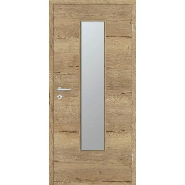 Aktuální DONAU Soft interier. dveře CPL dub pr. Authentic příčně sklo EN-M PR 800/2030mm