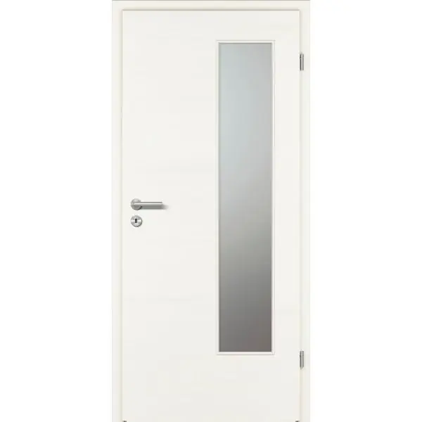 Ověřený DONAU Soft interier. dveře CPL Bianco Authentic příčně sklo EN-B PR 900/2030mm
