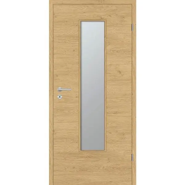 DONAU Soft dveře CPL Natura dub příčně sklo uprostřed levé 950/2030 mm Sezónní Sleva