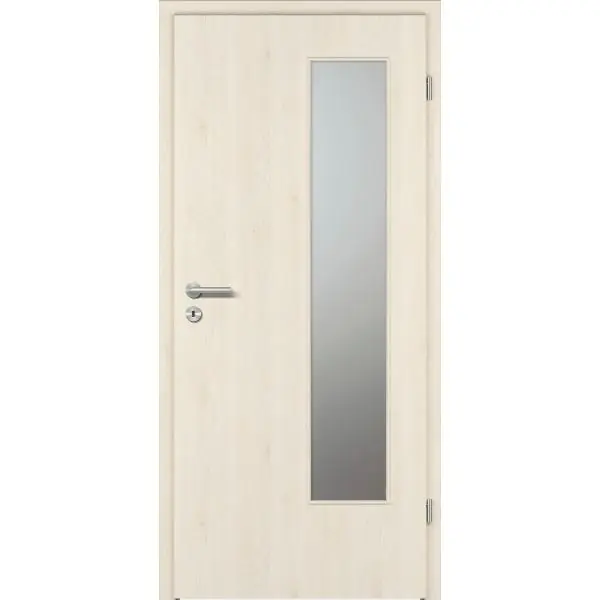 Poslední Šance DONAU Soft interier. dveře CPL perlová Authentic podélně sklo EN-B LE 750/2030mm
