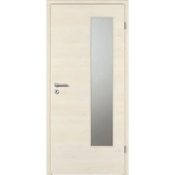 Výprodej DONAU Soft interier. dveře CPL perlová Authentic příčně sklo EN-B LE 950/2030mm