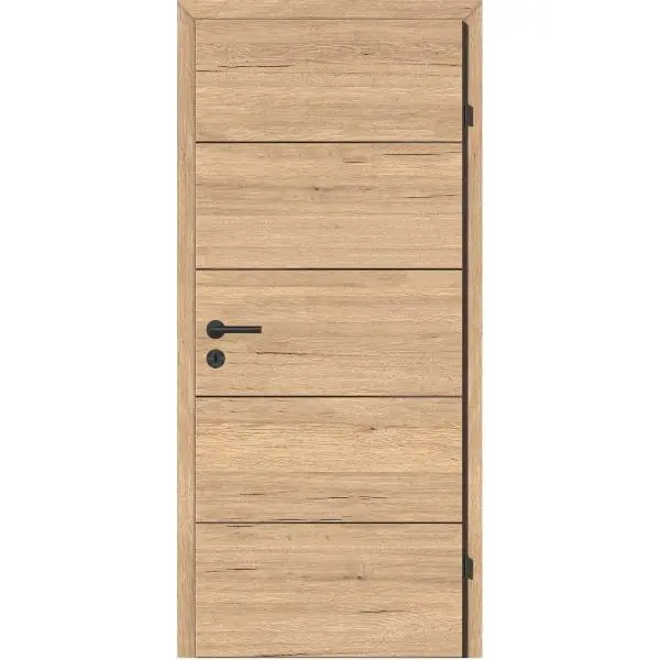 SOLIDO Smart inter. dveře CPL dub Saloon, 4 lišty černé pl. Le 1050/2030 mm Vrácení Zdarma