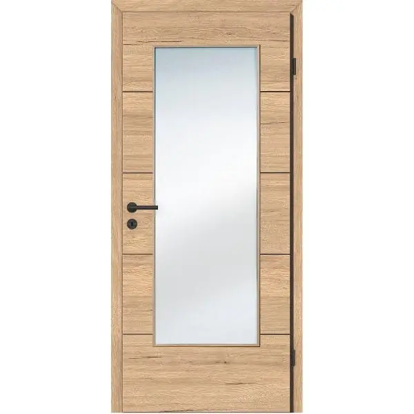 SOLIDO Smart interiérové dveře CPL dub Saloon, 4 lišty černé skl. Pr 850/2030 Omezená Nabídka