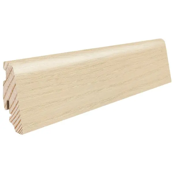 Dokud Zásoby Vydrží HARO Masivní soklová lišta dýhovaná dub světle bílý struktur olejovaný, 19x58