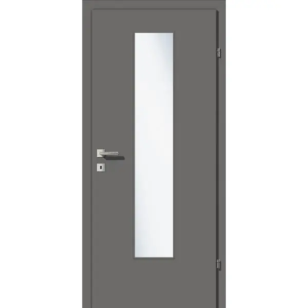 SOLIDO Smart interiérové dveře CPL titan. šedé sklo EN-M pravé VRD 750/2030 mm Cenově Výhodný