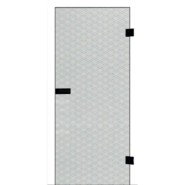 Celoskleněné dveře Edelstein Brillant čiré kování černé, VRD 721/2013/8 mm pravé Vrácení Zdarma