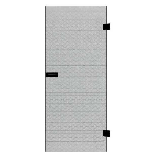Odeslání Ihned Celoskleněné dveře Edelstein Diamant čiré kování černé, VRD 871/2013/8 mm Levé