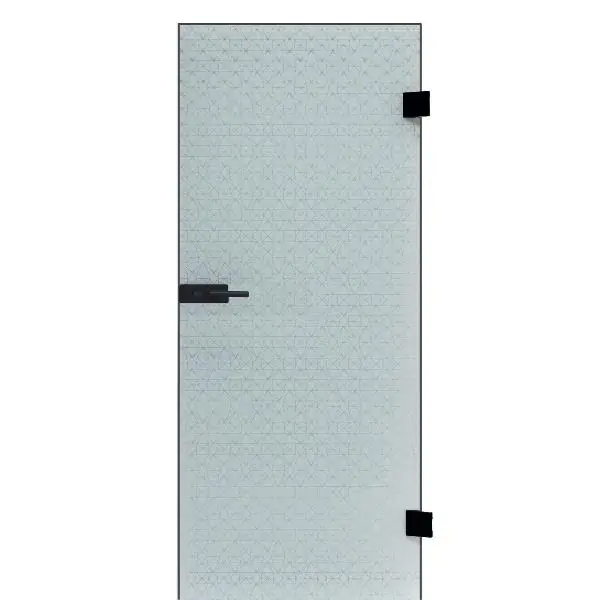 Top Prodej Celoskleněné dveře Edelstein Diamant bílé kování PZ černé, 871/2013 Levé