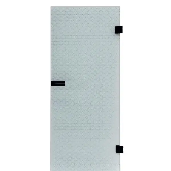 Akční Nabídka Celoskleněné dveře Edelstein Diamant bílé kování černé, VRD 871/2013/8 mm Levé