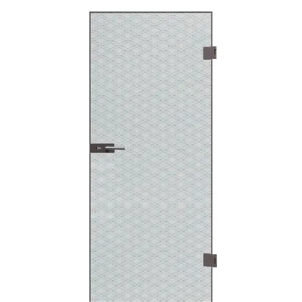 Celoskleněné dveře Edelstein Brillant čiré kování PZ stříbrné, 721/2013 Pravé Cenová Bomba