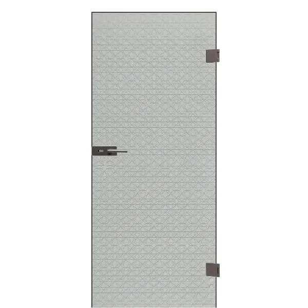 Celoskleněné dveře Edelstein Diamant čiré kování PZ stříbrné, 921/2013 levé Horká Nabídka