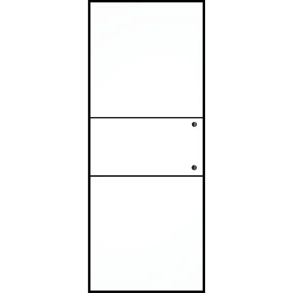 Nová Kolekce Celoskleněné posuvné dveře Industry Black 2 s vrtáním pro mušle, 820x2100mm