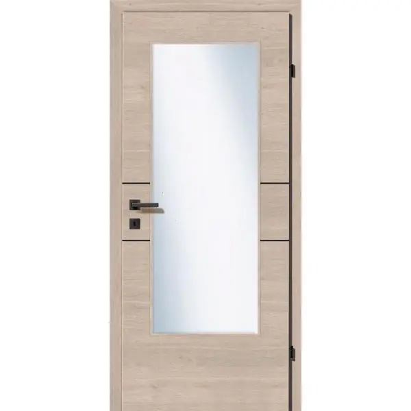Rychlé Dodání SOLIDO Smart inter. dveře CPL Solar dub, 2 lišty černé skl. L, 850/2030mm