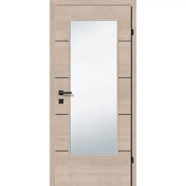 SOLIDO Smart inter. dveře CPL Solar dub 4 lišty černé skl. P, 800/2030mm Výprodej