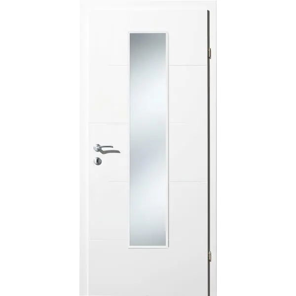 Cenově Výhodný SOLIDO Creativ dveře Reliéf Q bílý lak sklo pravé VRD 850/2030 mm